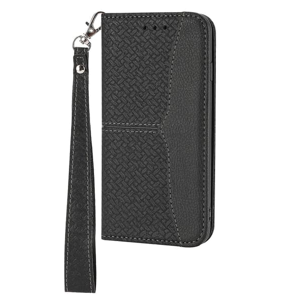 Sömnad Vävt Case För iPhone 15 Plus Black