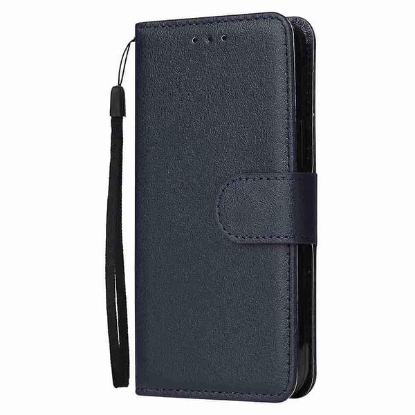 Phone case i läder för iPhone 15 Blue