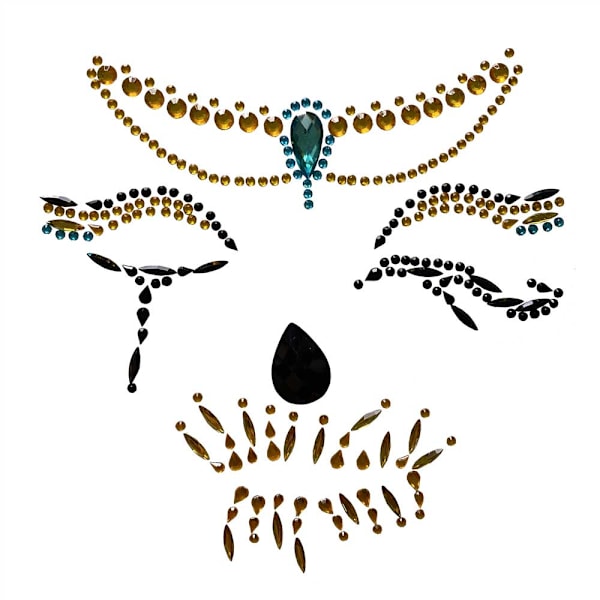 Halloween Rhinestones 1 bit smink egyptisk drottning prydnad