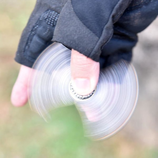 Fidget Spinner & Fällbar Skärare i Rostfritt Stål Blad Hand Toy Utomhus Camping Överlevnadsverktyg Ny null none