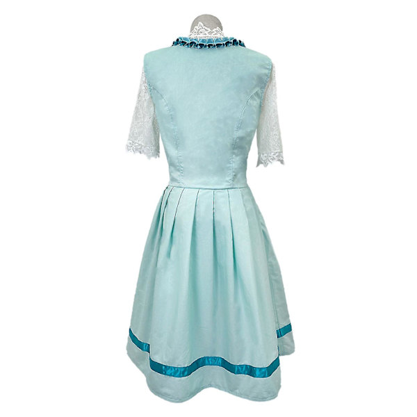 Kvinnors Oktoberfest Dräkt Tysk Dirndl Klänning Kostym Klänning Bayersk Karnevalsfest Light green L