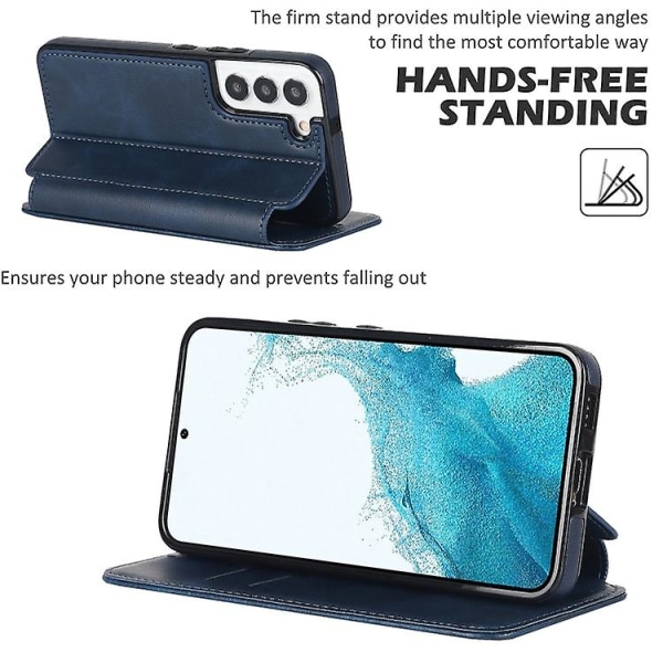 För Samsung Galaxy S22 5g Knight magnetiskt phone case Blue