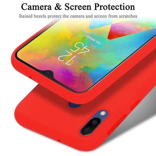 Samsung Galaxy M20 Hülle Handy Cover TPU- case - flytande design LIQUID RED Galaxy M20