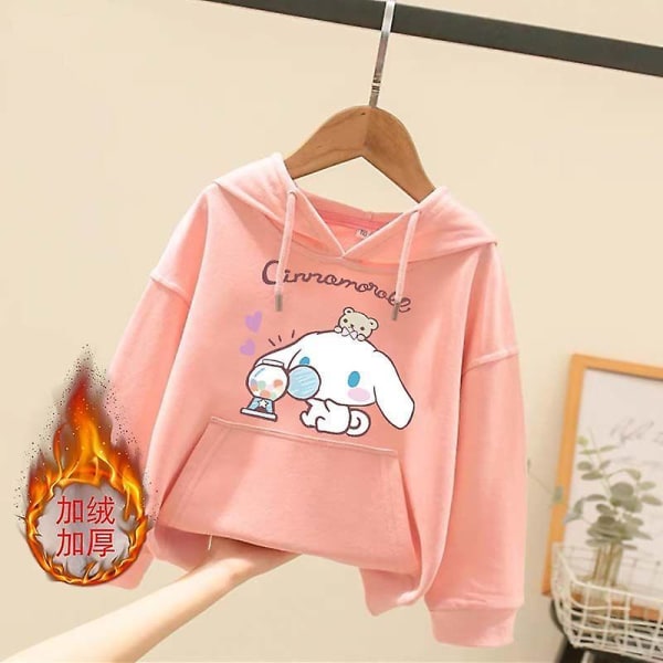 Sanrioed Plysch Anime Cinnamoroll Melodi Tecknad Barntröja Kawaii Baby Boy Girl Sweatshirt Pullover Rock Barn Kläder Present 110 BN-2RTYU