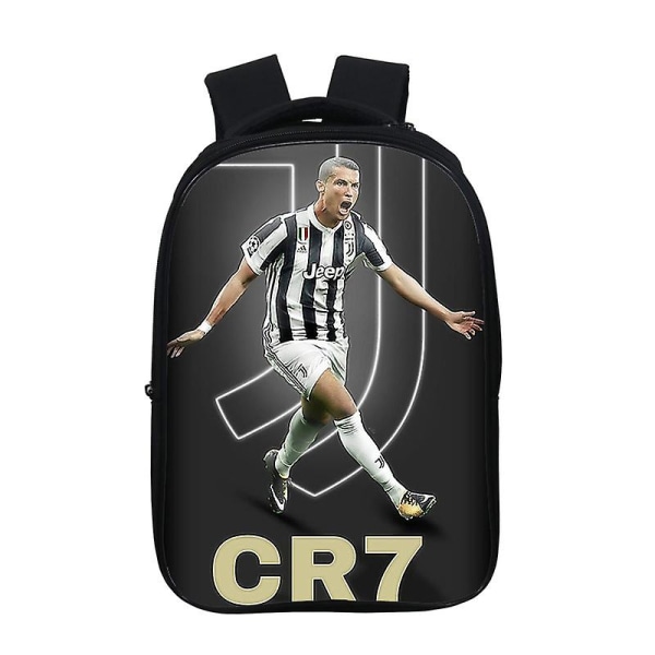 Football Crowe Around Ronaldo Mönstrad axelryggsäck Skolväska Hög kvalitet Style 5