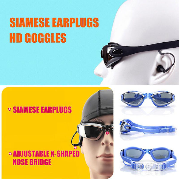 Unisex simglasögon anti-dimma UV-skydd Surfkeps Cap Nosklämma Set Vuxen Pink