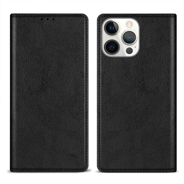 Case för Iphone 15 med Rfid-blockering, stativ Pu-läder skyddande case Stötsäkert skyddande phone case Black For iPhone 15 Plus