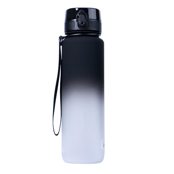 Ny sport Liten Fresh Gradient Water Cup, för fitness, gym och utomhussporter, för kvinnor och män Skolkontor Gym utomhus black and white 500ml
