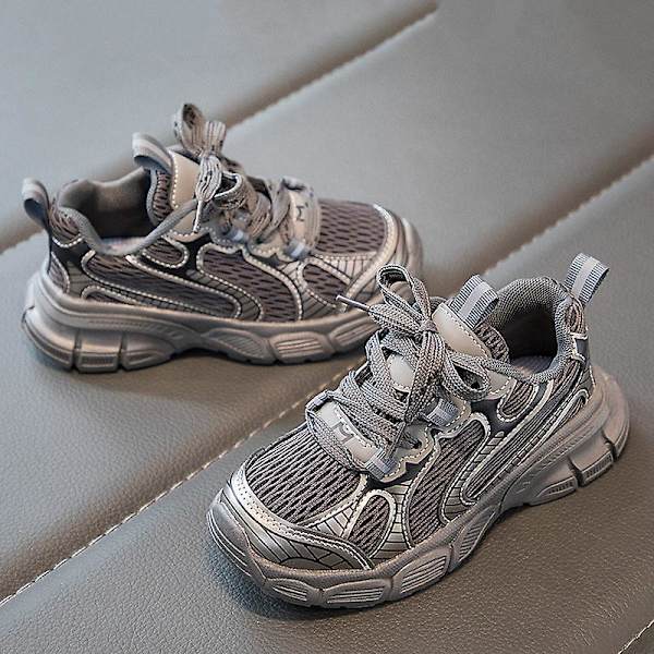 Sneakers för barn Andas Pojkar Flickor Löparskor Mode Sportskor 3An2301 Gray 34