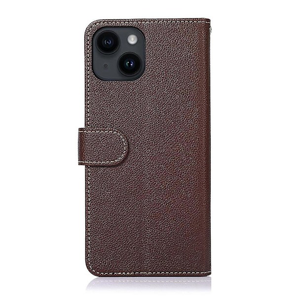 RFID phone case för iPhone 15 Plus Brown