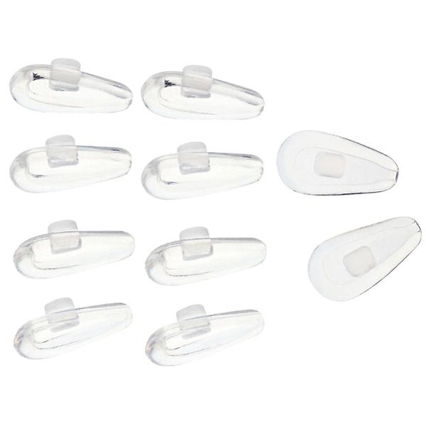 10 par silikon glasögon näskuddar ovala glasögon Bazoo håller näsdyna White 10pairs