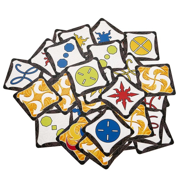 Djungelbrädespel Brunträ Token Run Fast Pair Forest Speed ​​Party Cards Game Multicolor 1set