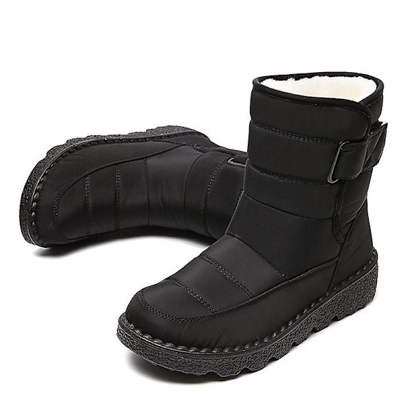 Dam vintersnöskor Vattentåliga skor Anti-halk Casual Lätt vandringskänga Xd-889 Black 42