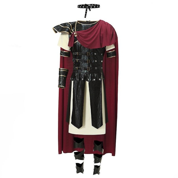Spartan Warrior set Roman Gladiator Cosplay Halloween Carnival kostym för vuxet barn Adult no shield knife XL