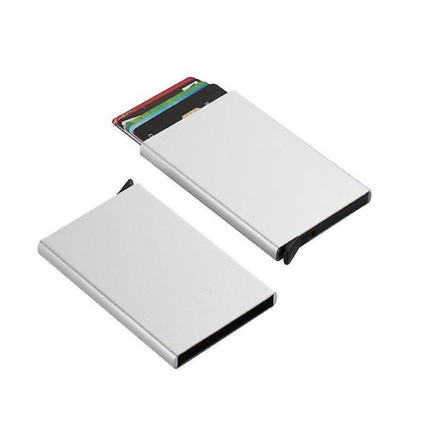 Aluminiumkorthållare Case Minimalistisk kortplånbok poppar upp kort för män Red