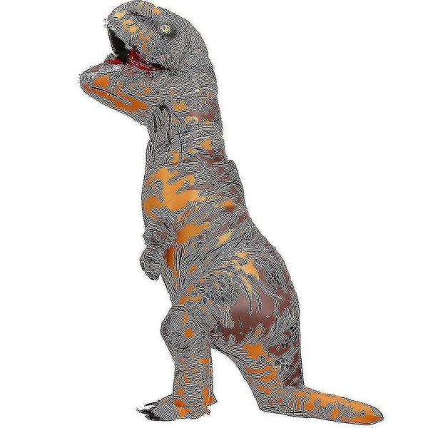 Barn Vuxen Dinosaur Uppblåsbara Kostymer T-rex Anime Tecknad Festklänning Kostymer Halloween Kostym För Man Kvinna blue Fit Height 120-145cm