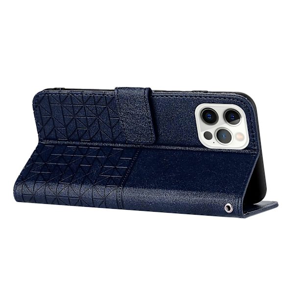 Rhombic Texture Case för iPhone 15 Pro Blue