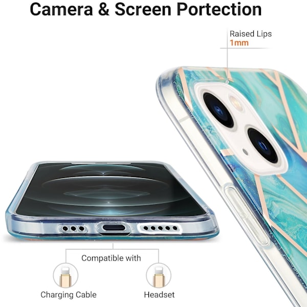 Marmor TPU- case för iPhone 15 Plus Green