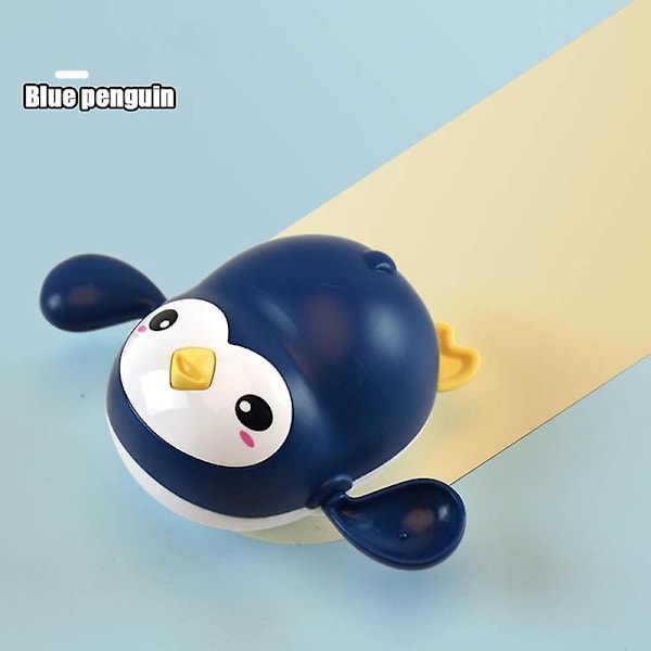 Baby Djur Söt tecknad sköldpadda krabba Klassisk baby Spädbarnsbadkedja Clockwork Toy For Kid 2020 Nyaste C Blue penguin