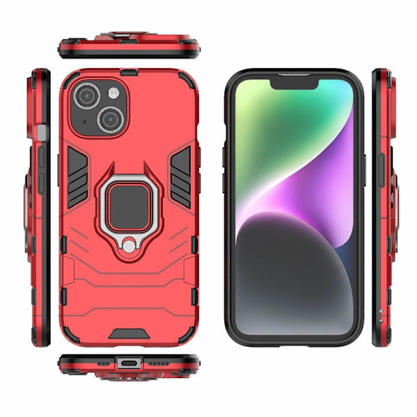 Stötsäker PC + TPU för iPhone 15 Red