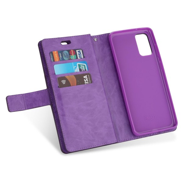 Case för cover i läder för Samsung Galaxy A52 4G/5G / A52s 5G - Lila Purple none