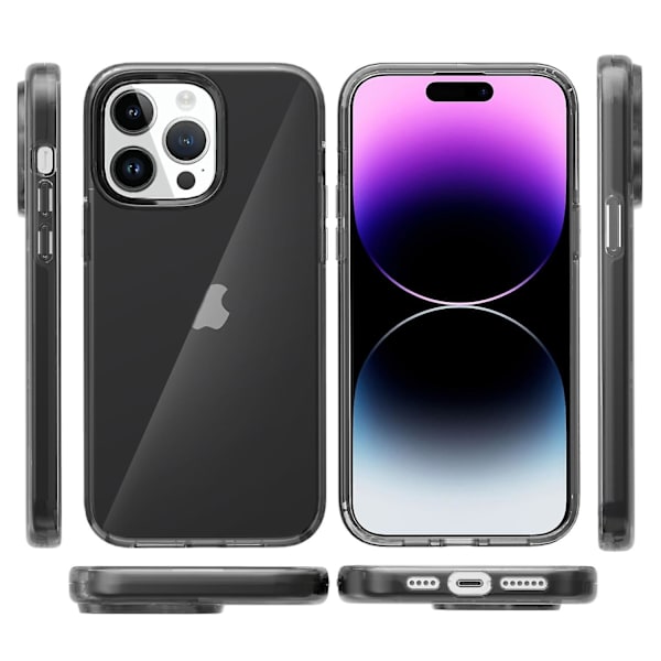 Transparent phone case för iPhone 15 Pro Grey