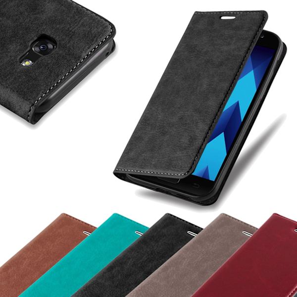 Samsung Galaxy A5 2017 Cover Case - med stativfunktion och kortplats APPLE RED Galaxy A5 2017