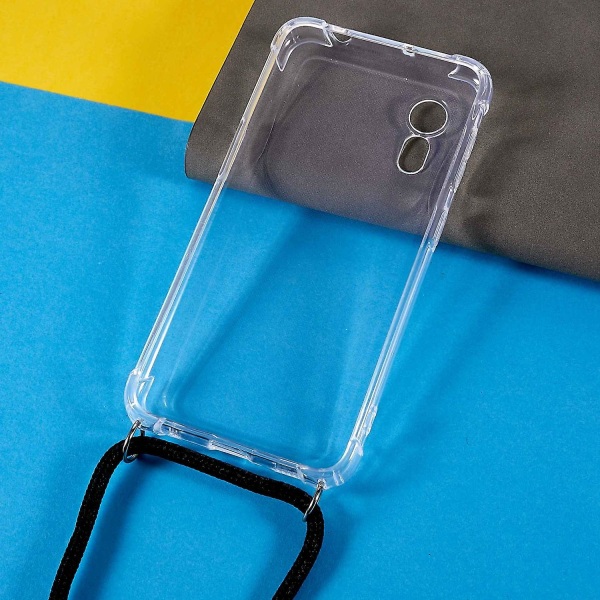 Förstärkt case för Samsung Galaxy Xcover 5, Anti-drop Transparent cover med snodd null none