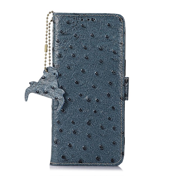 Strutsmönster RFID phone case för iPhone 15 Blue