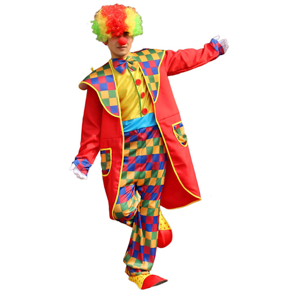 5 st Vuxen clown kostym set för män kvinnor Cosplay PURPLE 5XL