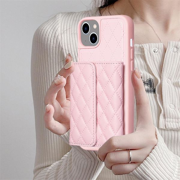 Rhombic phone case för iPhone 15 Pink