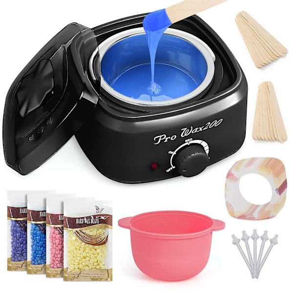 Ranrose Wax Warmer Kit För hårborttagning, Smältvax Pot Kit Machine Elektrisk Hot Wax Warmer Heater Depilatory Bärbar vaxmaskin för kvinnor null none