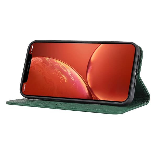 Sömnad Vävt Case För iPhone 15 Plus Green