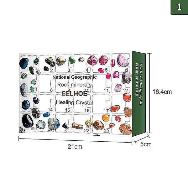 12/24 Dagar Julkalender 24 Lådor Present Ädelstenar Heminredning