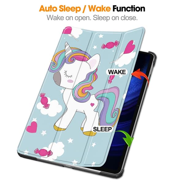 Målat läder Smart Tablet- case för Xiaomi Pad 6/6 Pro Unicorn none
