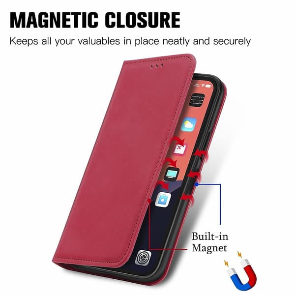 Retro Skin Feel Case för iPhone 15 Red