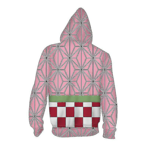 Barn Anime Demon Slayer Hoodie Vuxen Tanjirou Nezuko tröja Kamado Nezuko 5XL