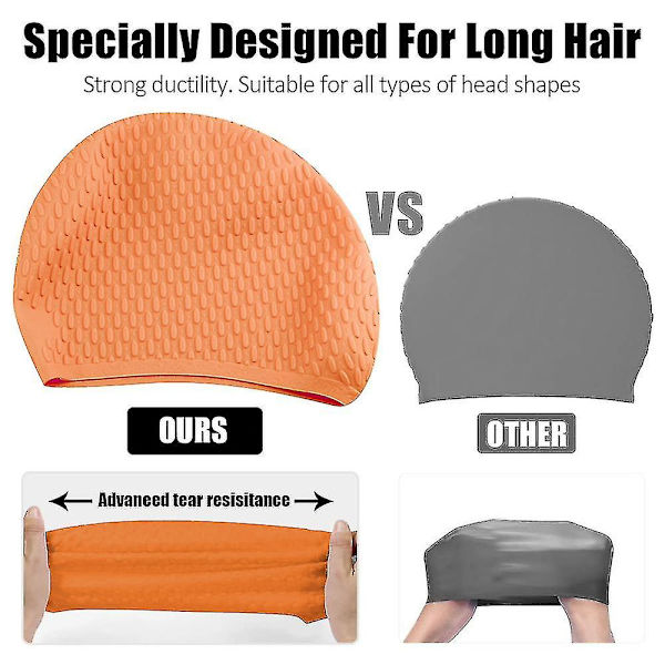 Cap Silikonelastisk cap för män och kvinnor R orange