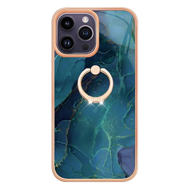 Marble IMD TPU- case för iPhone 15 Pro Green