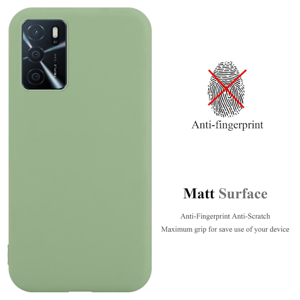 Oppo A16s / A54s Hülle Handy Cover TPU- case - matta färger CANDY PASTEL GREEN A16s / A54s