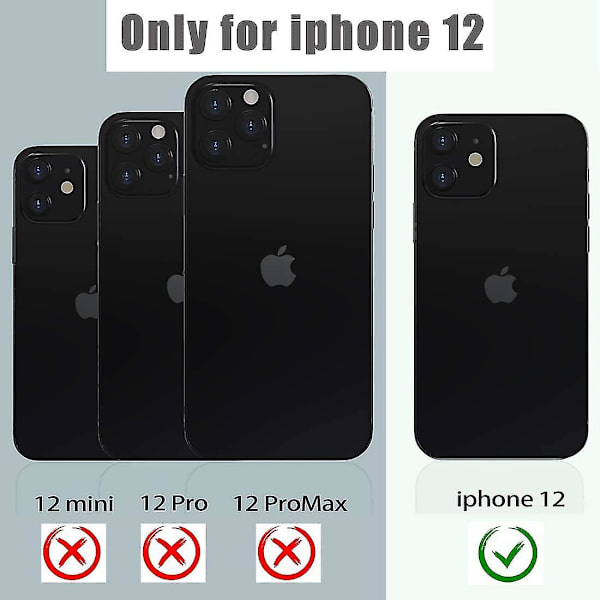 Iphone 12 Vattentätt Case, Vattentätt Stötsäkert Dammtätt Ip68 Full Body Hårt Case Inbyggt skärmskydd Undervatten Utomhus Vattentätt C null none