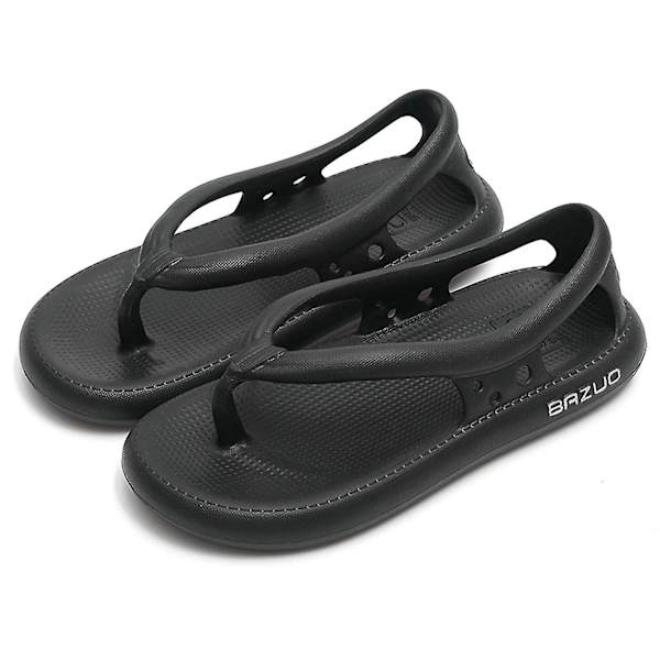 Bästsäljare- Bazuo Sandaler, Unisex Comfort Walking Flip Flops Bazuo Slides, Eva Tjock Bottom Bazuo Tofflor Black 40-41