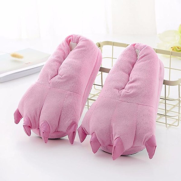 Stitch Vuxna Djur Onesies Vinter Kvinnor Pyjamas Jumpsuit Män Par Kostym Cosplay Flanell Tecknad nattkläder Pyjamas Hemkläder pink slipper 4T Height 90*100CM
