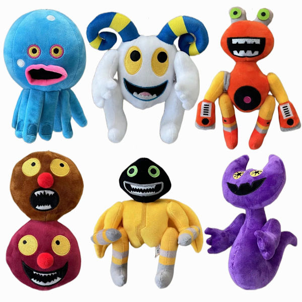Wubbox Plysch Mina Singing Monsters Gul Bighammer Monster