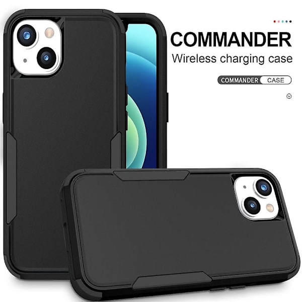Commuter TPU + PC- phone case för iPhone 15 Black