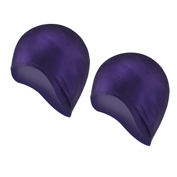 Unisex cap för kort och långt hår Silikonbadmössor Cover för öron Simmössor för damer Män Barn Vuxna