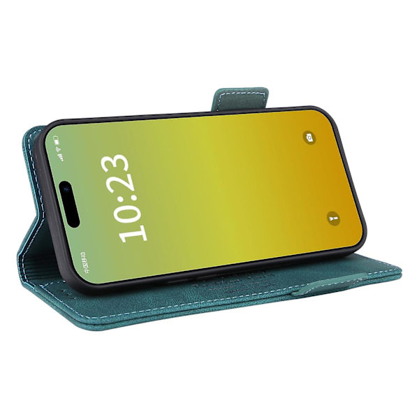 Phone case i läder för iPhone 15 Green