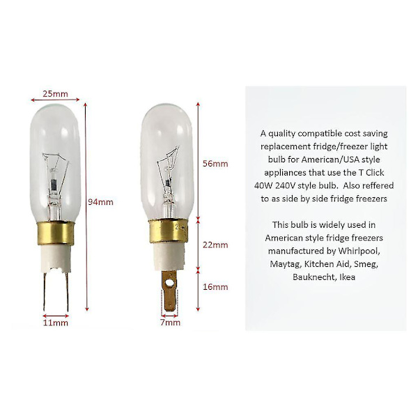 American Style T Click 40w 240v kyl-fryslampa null none