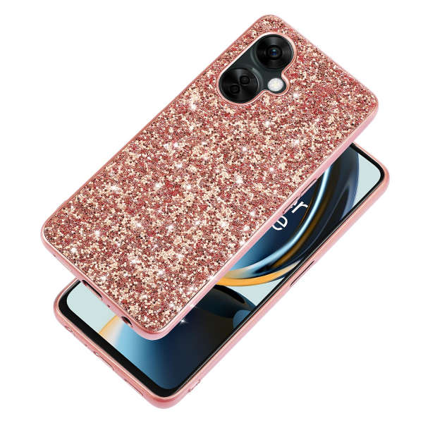 För Oneplus Nord Ce 3 5g glänsande glitter paljetter Cover Galvanisering Tpu Ram Hårt Pc Phone case Silver