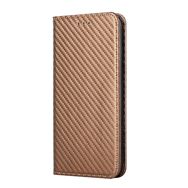 Carbon Fiber Texture phone case för iPhone 15 Brown
